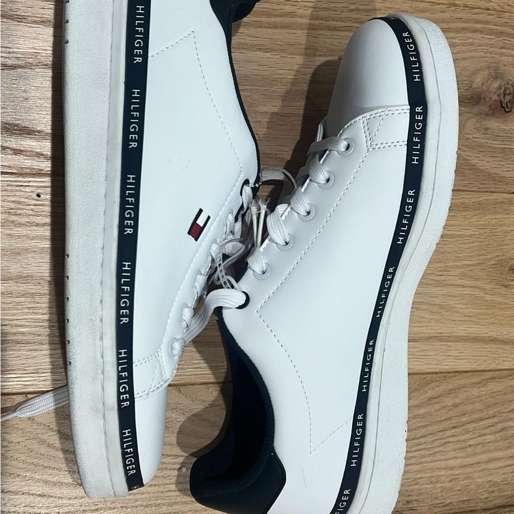 Tommy Hilfiger White and Black Sneakers